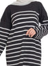 Black Short - Striped Dress - Khotwh
